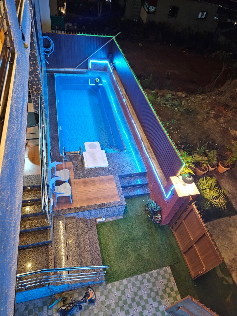 Pool at night